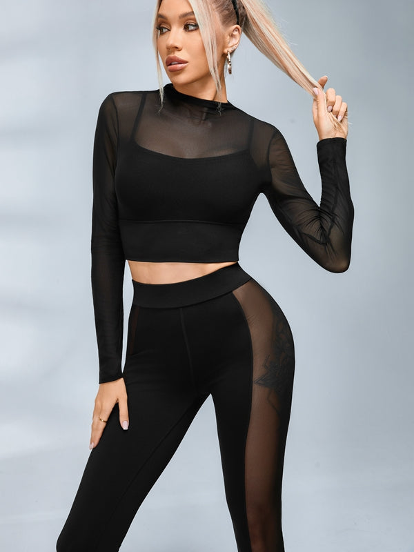 Sexy Sheer Mesh Tracksuit
