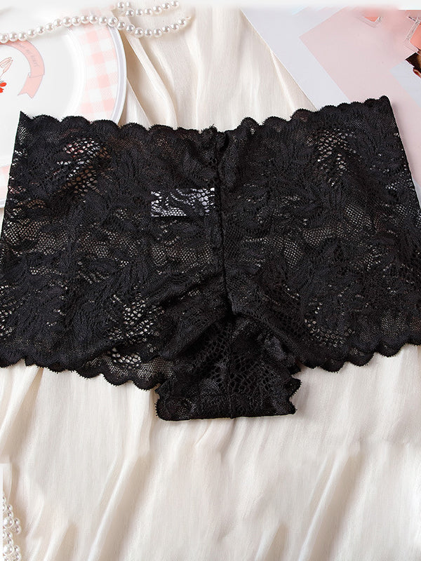 Sexy Solid Color Lace Panties