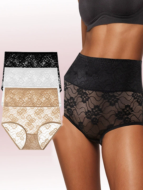 Sexy Solid Color Mesh Lace Panties