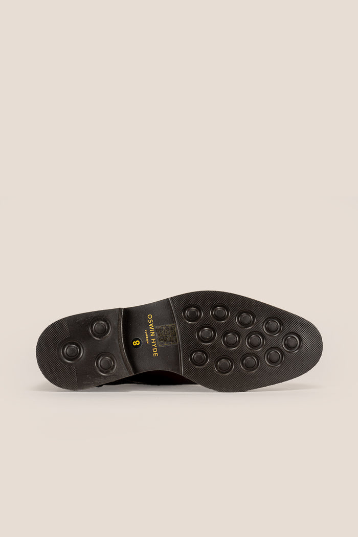 Shelby Brown monk strap brogue leather shoes for men, crafted from premium brown leather with classic brogue detailing for formal and smart wear.