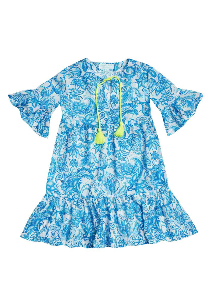 Kids Dresses Marie Raxevsky Short Sleeve Ruffles Dress Cycladic Apoella