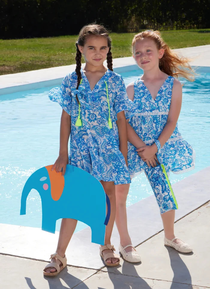 Kids Dresses Marie Raxevsky Short Sleeve Ruffles Dress Cycladic Apoella