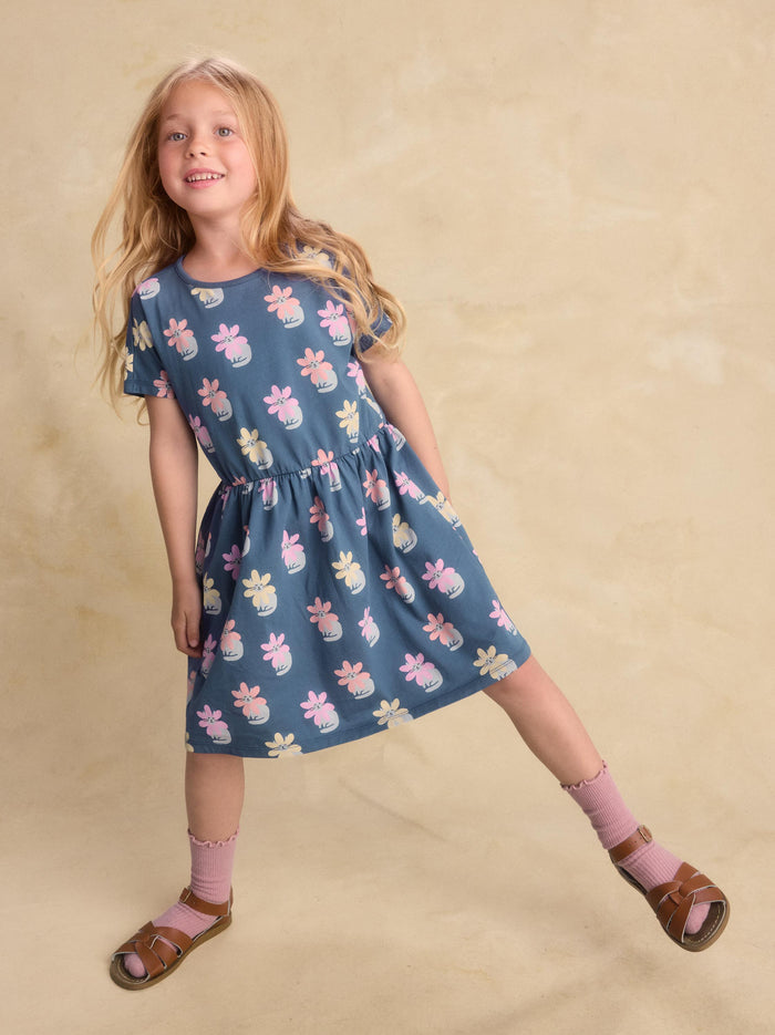 Short Sleeve Twirl Dress