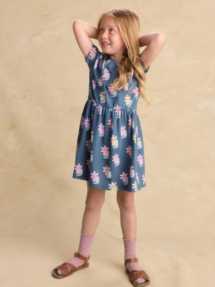 Short Sleeve Twirl Dress