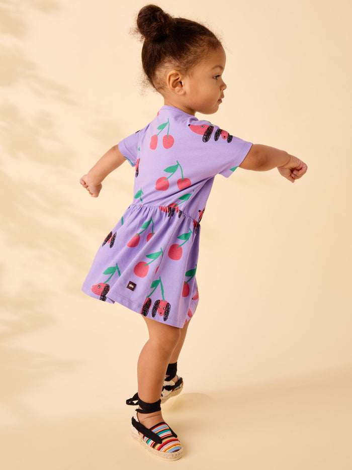Short Sleeve Twirl Dress