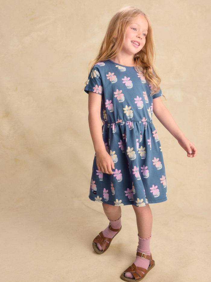 Short Sleeve Twirl Dress