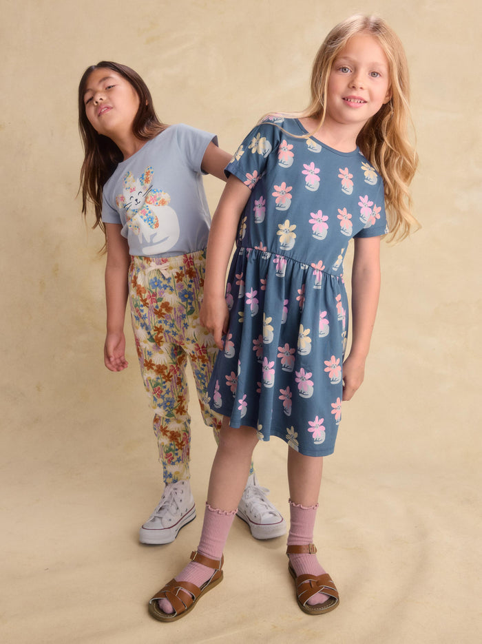 Short Sleeve Twirl Dress