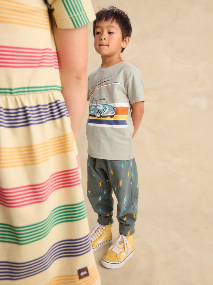Short Sleeve Twirl Dress