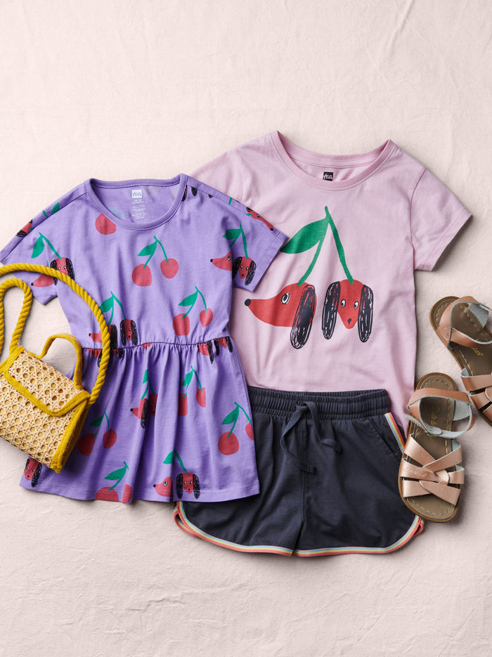 Short Sleeve Twirl Dress