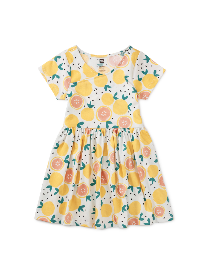 Short Sleeve Wrap Neck Dress