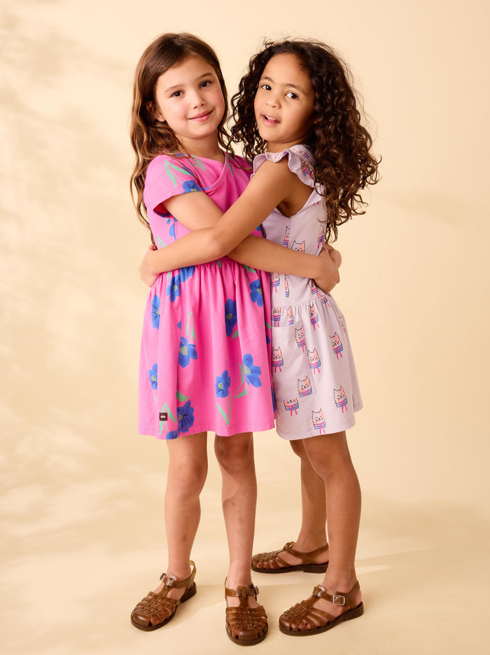 Short Sleeve Wrap Neck Dress