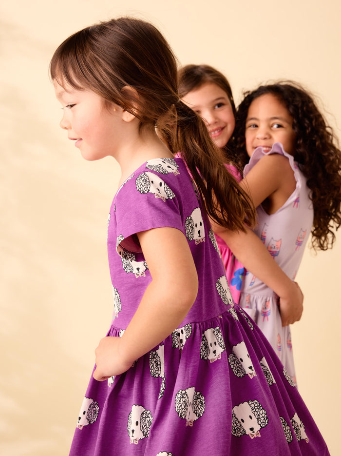 Short Sleeve Wrap Neck Dress