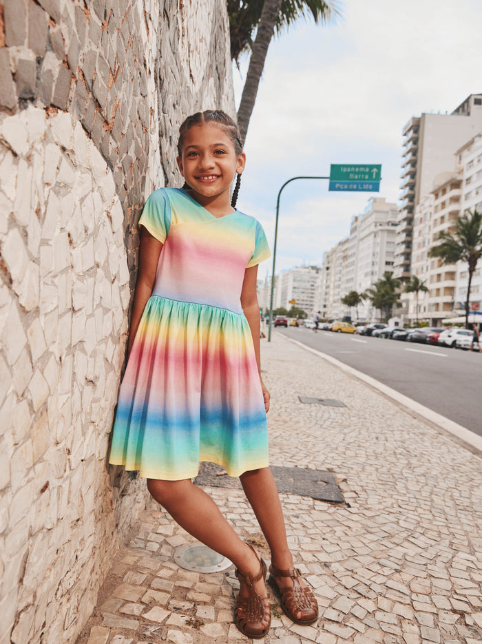Short Sleeve Wrap Neck Dress