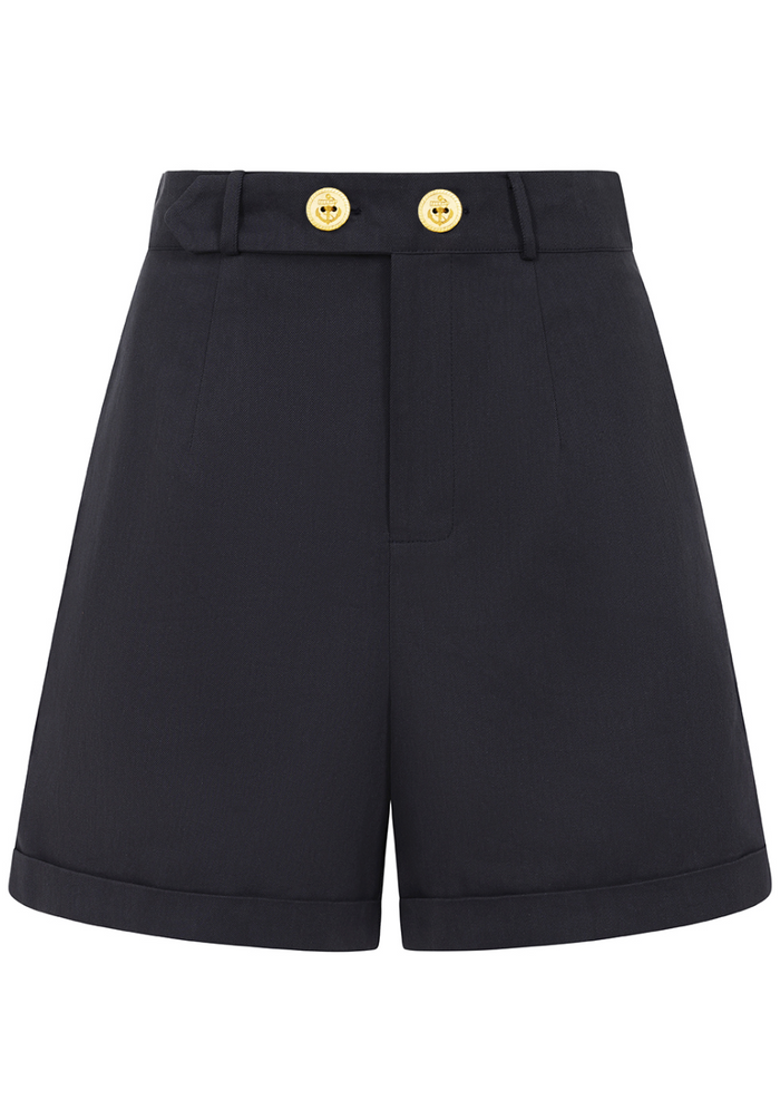 Shorts June Beach Day, Navy Plus Size