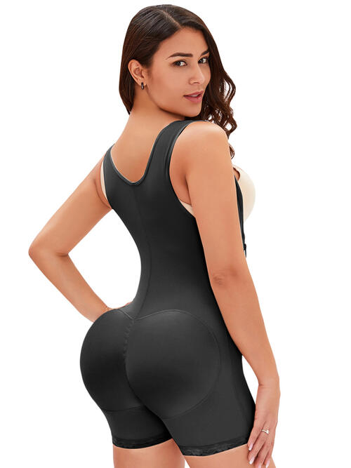 Side Zip Wide Strap Shaping Bodysuit – Full Size