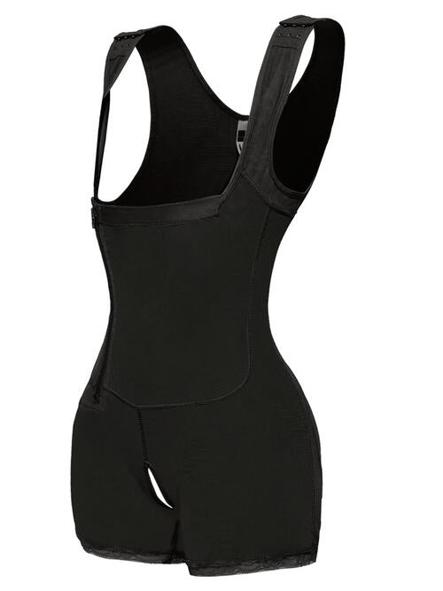 Side Zip Wide Strap Shaping Bodysuit – Full Size