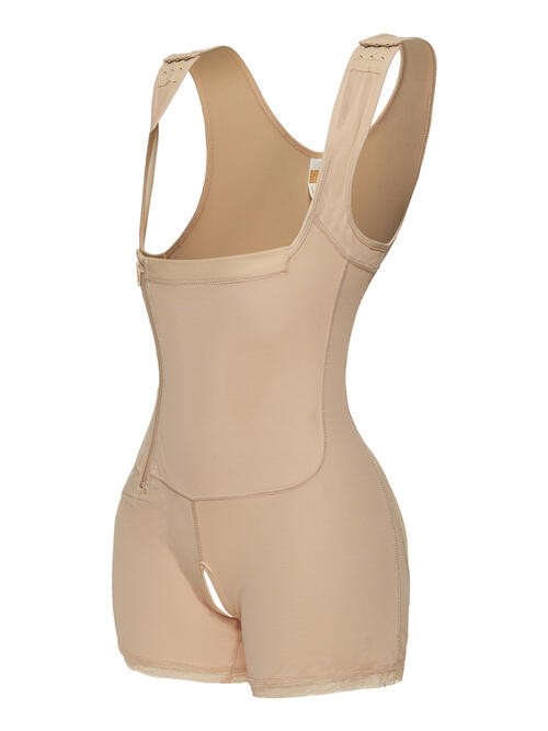 Side Zip Wide Strap Shaping Bodysuit – Full Size