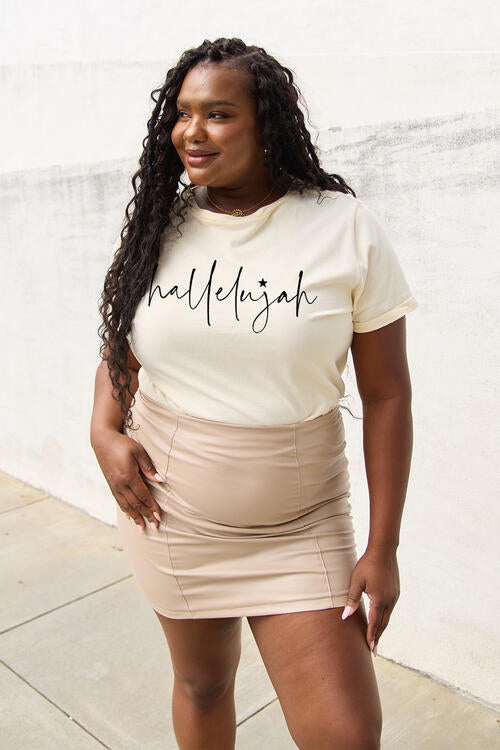 Simply Love Full Size Letter Graphic Short Sleeve T-Shirt