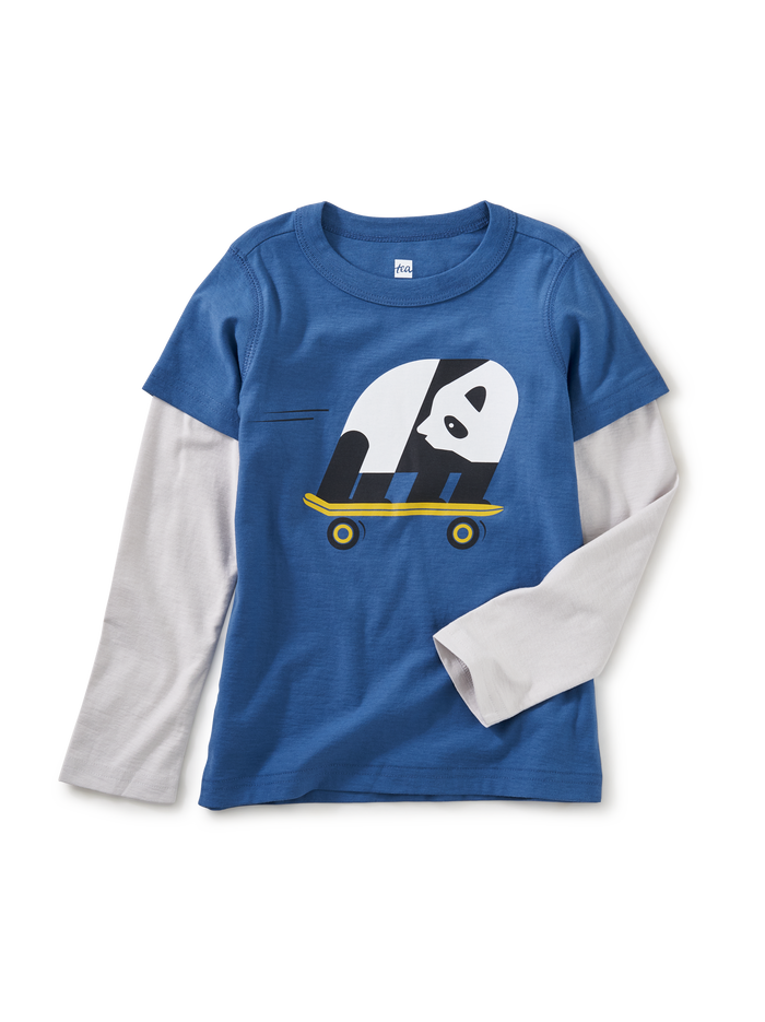 Skater Panda Layered Tee