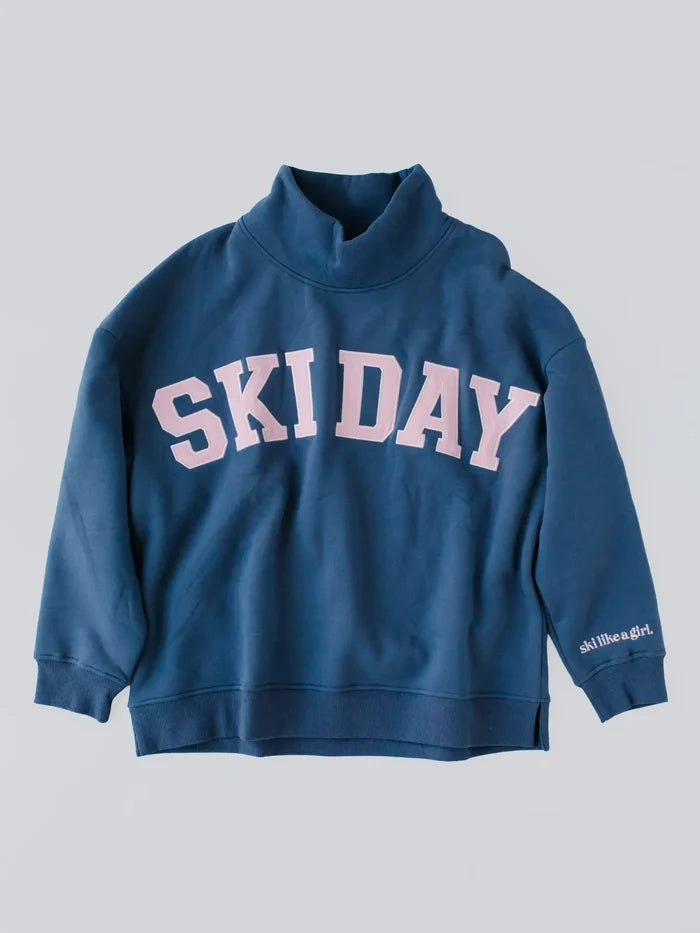 Ski Day Mock Neck Fleece Sweater