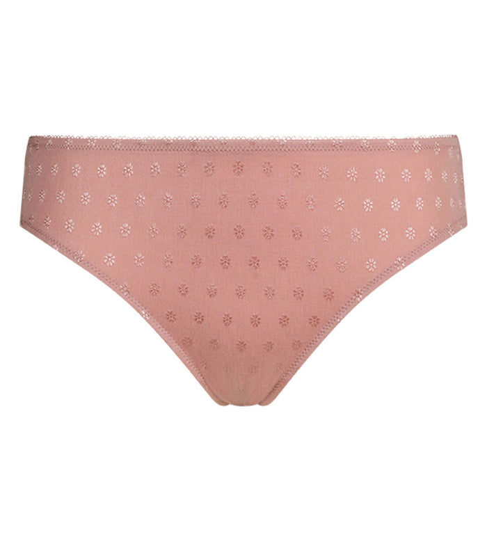 Slip brésilien femme en microfibre Rose à fleurs Cosy Time