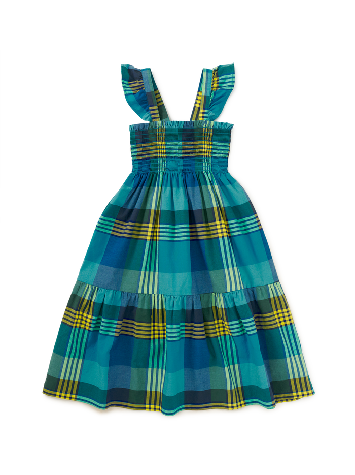 Smocked Flutter Sleeve Dress