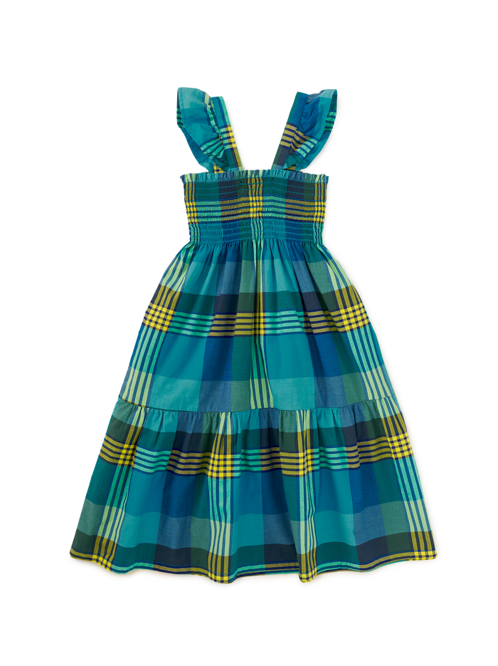 Smocked Flutter Sleeve Dress