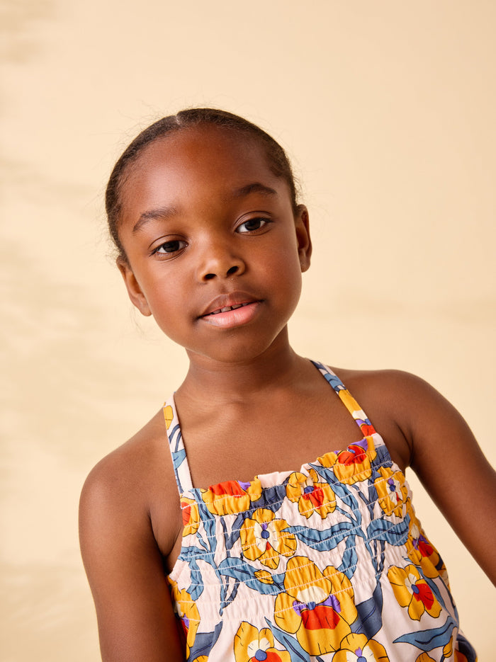 Smocked Strappy Romper