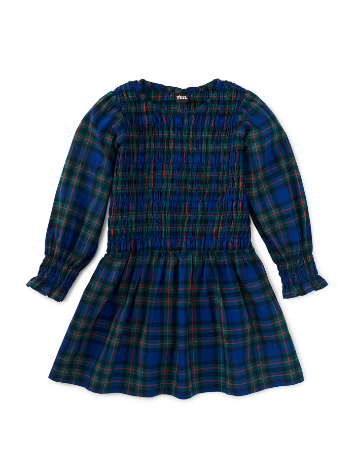 Smocked Woven Blouson Sleeve