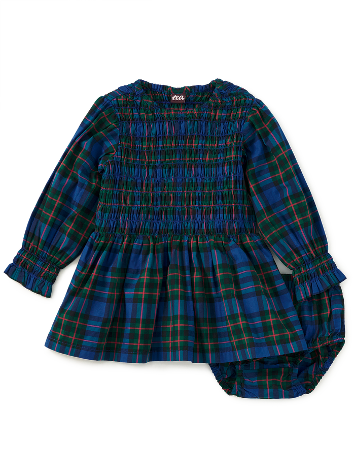 Smocked Woven Blouson Sleeve