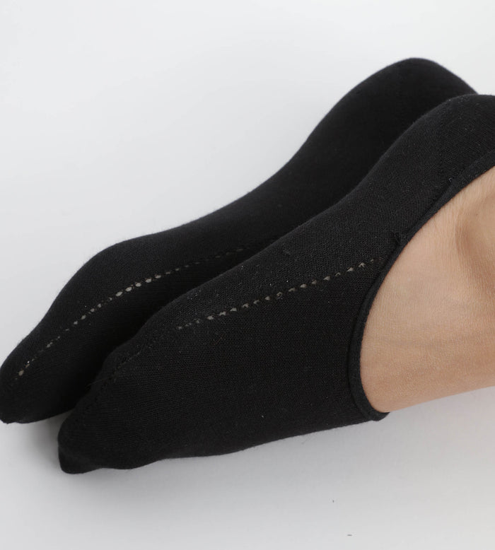 Socquettes courtes femme spécial baskets en coton Noir Dim Invisifit