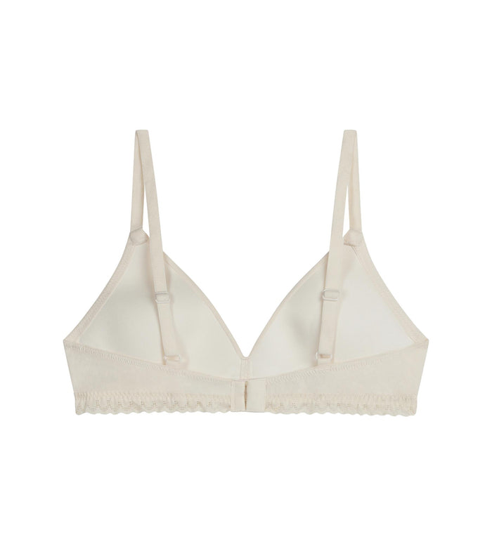 Soutien-gorge ado sans armature en microfibre et dentelle Ivoire Daily