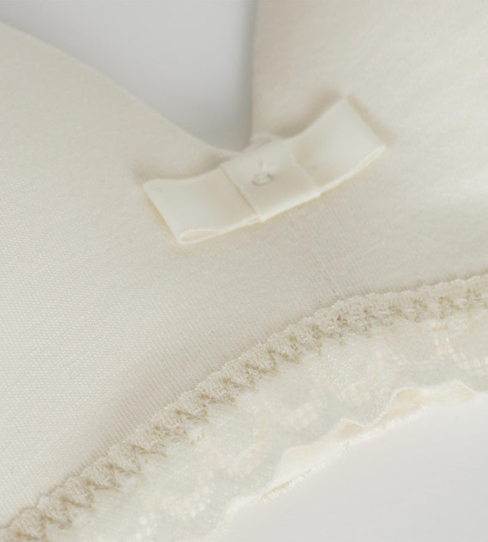 Soutien-gorge ado sans armature en microfibre et dentelle Ivoire Daily