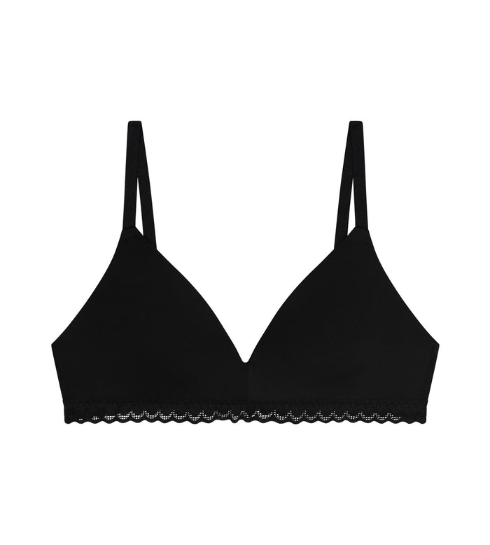 Soutien-gorge fille sans armature microfibre et dentelle Noir Daily