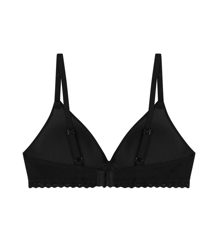 Soutien-gorge fille sans armature microfibre et dentelle Noir Daily