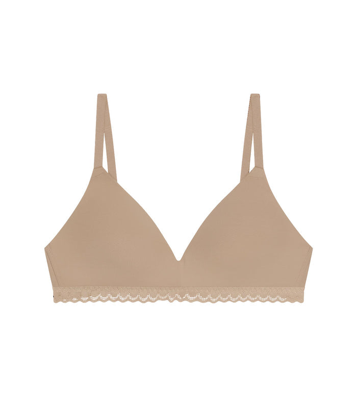 Soutien-gorge fille sans armature microfibre et dentelle Nude Daily