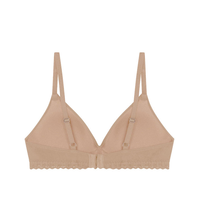Soutien-gorge fille sans armature microfibre et dentelle Nude Daily