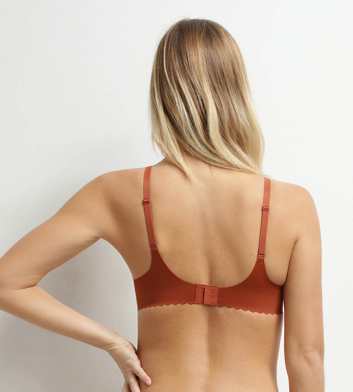 Soutien-gorge foulard à armatures en microfibre brun Body Touch