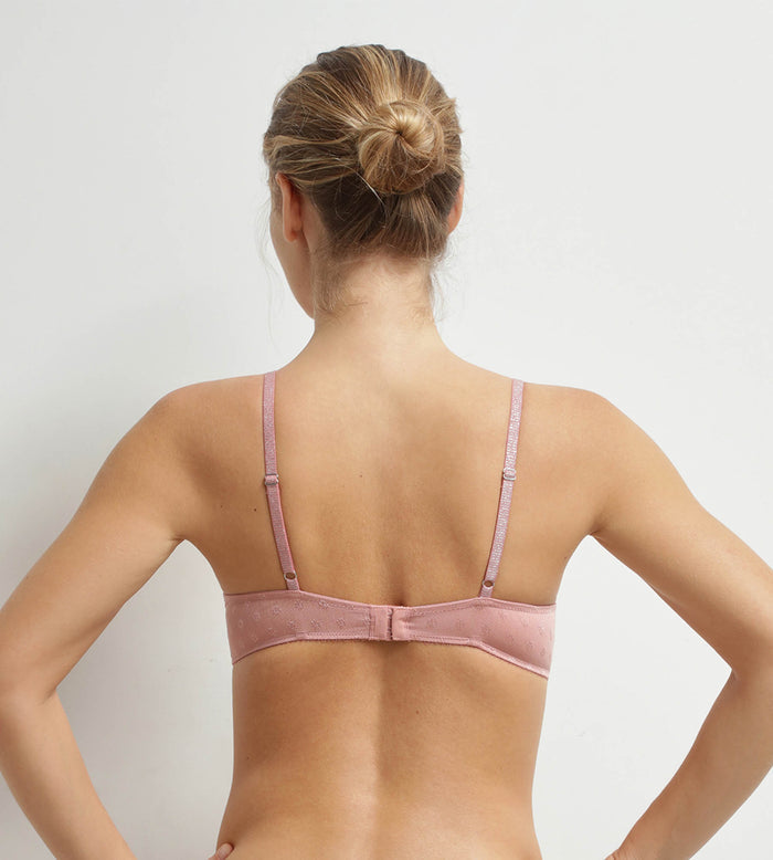 Soutien-gorge triangle sans armature paddé en microfibre Rose à fleurs Cosy Time