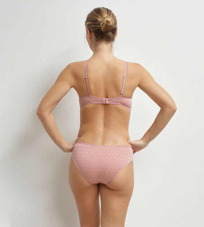 Soutien-gorge triangle sans armature paddé en microfibre Rose à fleurs Cosy Time