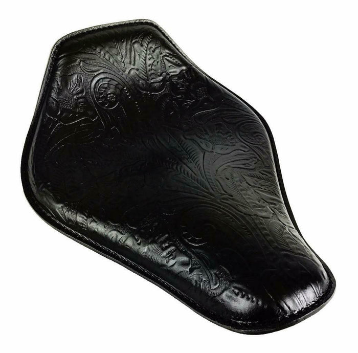 Spring Seat Chopper Bobber Harley Sportster Honda 11x14 Black Tooled Snub Nose - Mother Road Customs