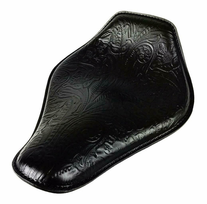 Spring Seat Chopper Bobber Harley Sportster Honda 11x14 Black Tooled Snub Nose - Mother Road Customs