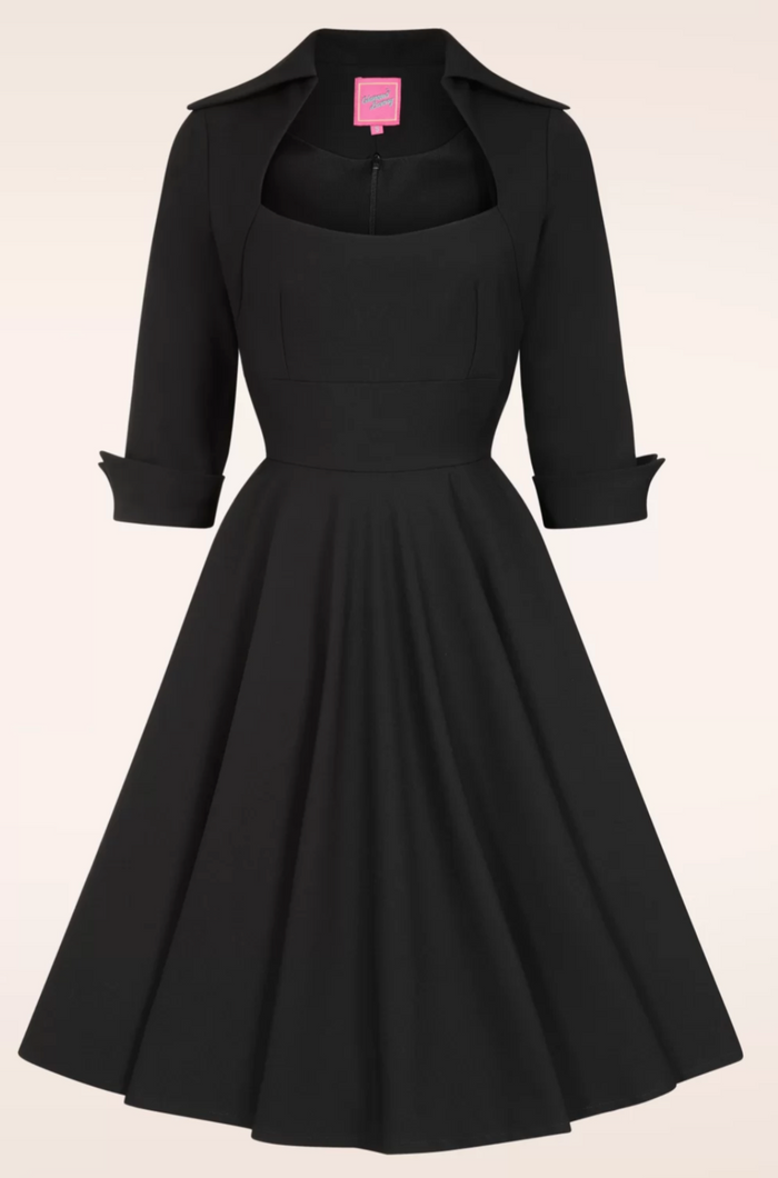 Stilvolles Swingkleid Lorelei, Schwarz