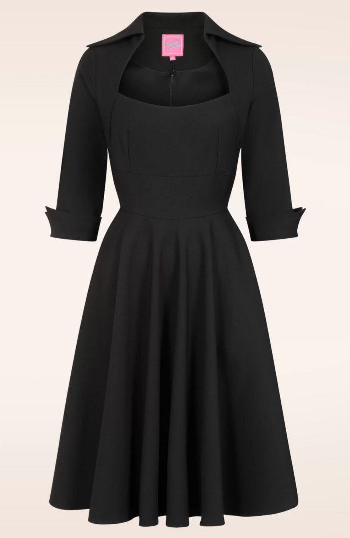 Stilvolles Swingkleid Lorelei, Schwarz