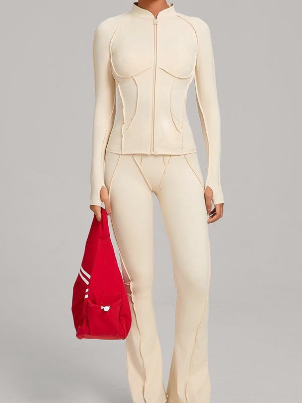 Wheat / S / Leggings+Jacket