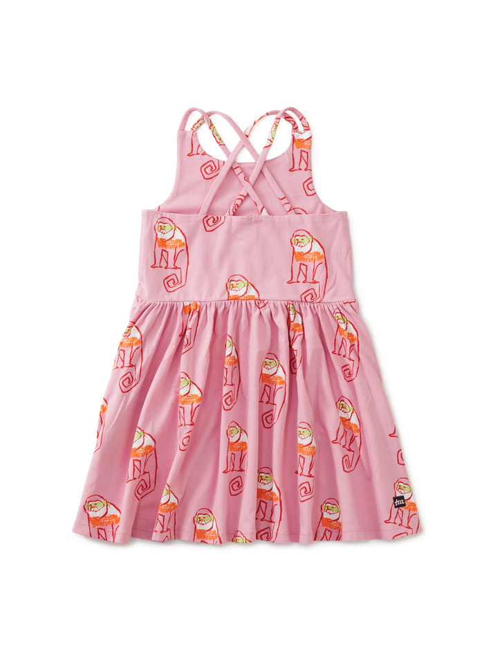Strappy Back Skirted Dress