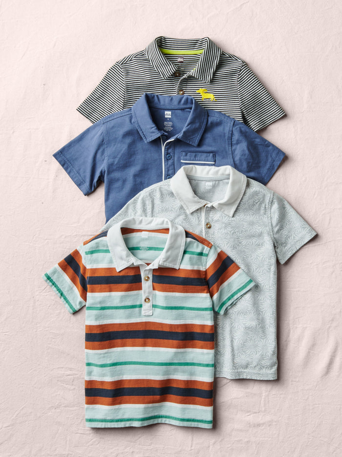 Striped Polo Top
