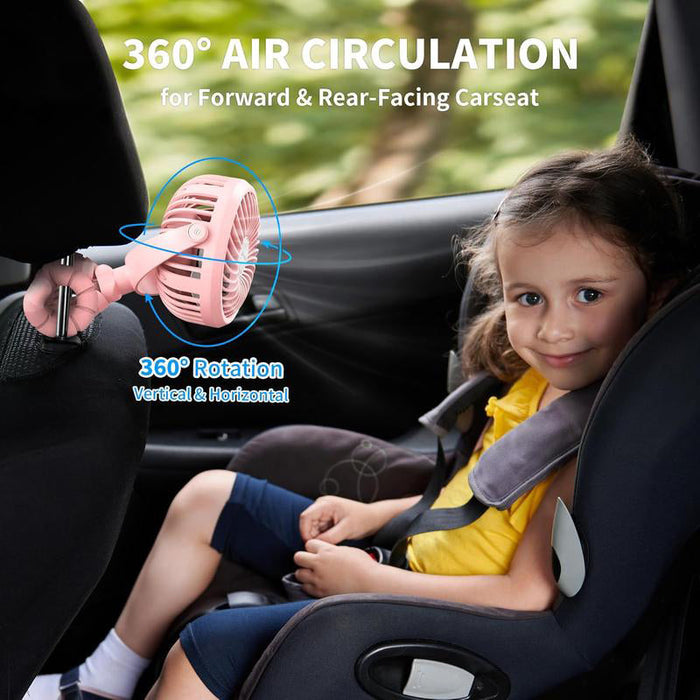 Stroller Hanging USB Rechargeable Octopus Fan with Adjustable Head