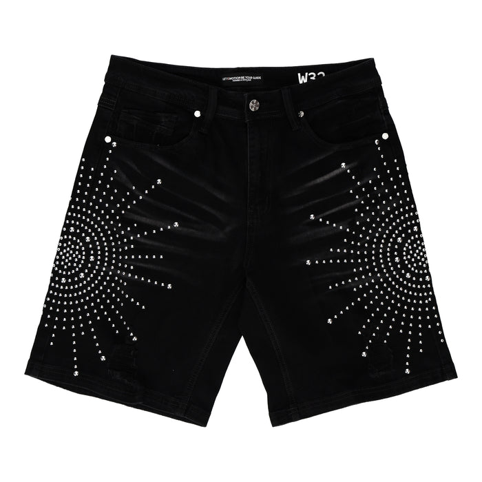 Studded Burst Black Short