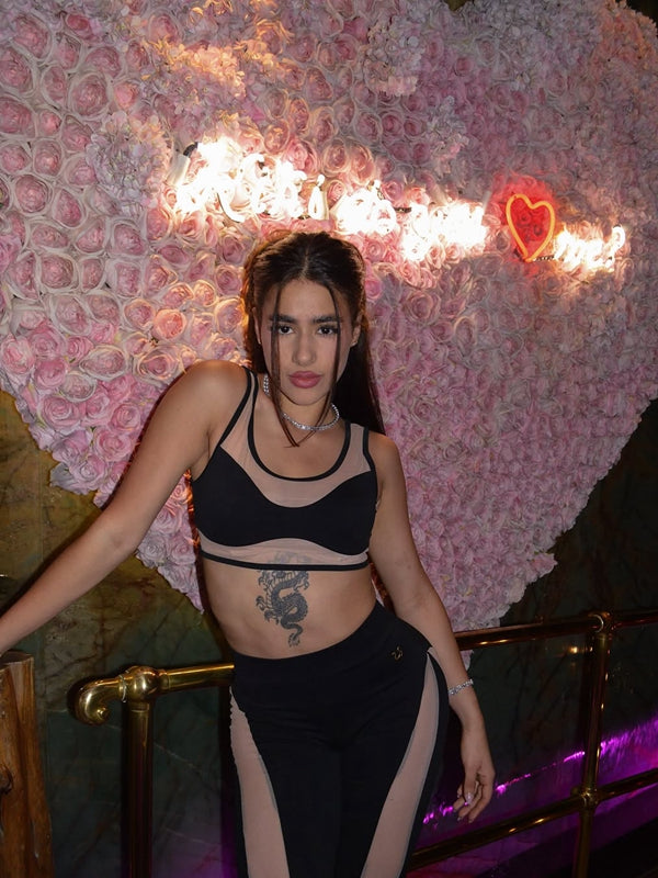 ❤Super Sexy Unique Sheer Mesh Split Tracksuit